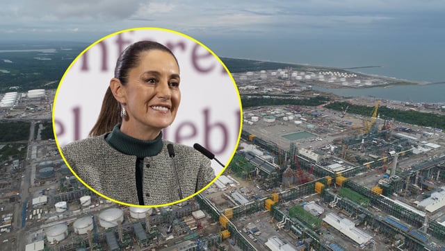Claudia Sheinbaum confirmó que la refinería Olmeca de Dos Bocas opera normalmente, produciendo 200 mil barriles diarios.