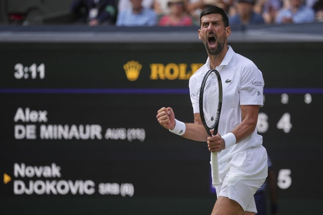 Novak Djokovic, el máximo ganador de Grand Slams de la historia, está en cuartos de final de Wimbledon 2025