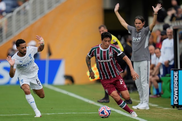 El argentino Germán Cano, uno de los pilares del sorprendente Fluminense de Brasil que busca la final del Mundial de Clubes ante Chelsea. (AP)