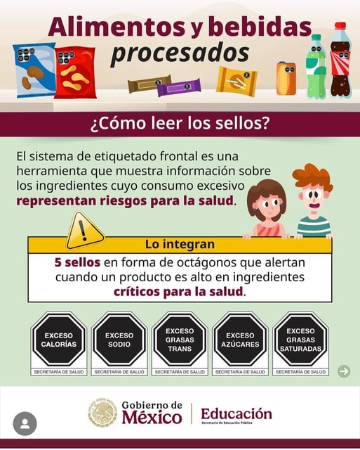 Mario Delgado, titular de la SEP, difundió en su muro en Instagram información para que las personas puedan entender las etiquetas nutrimentales de alimentos.