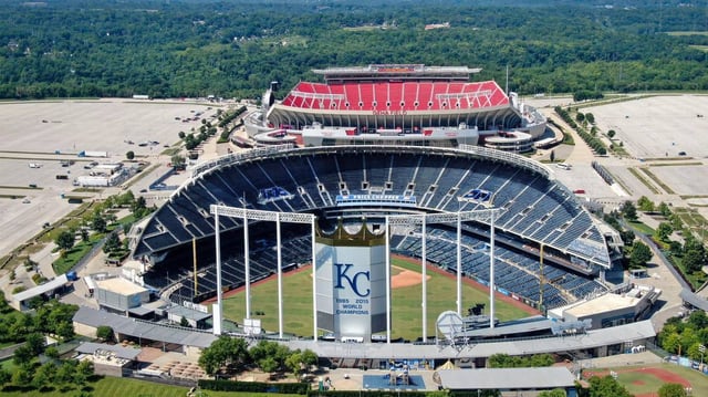 The Truman Sports Complex currently home to Arrowhead and Kauffman Stadiums on Tuesday, July 1, 2025, in Kansas City.