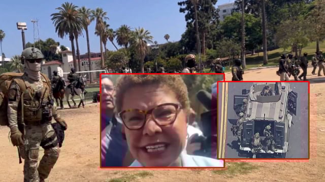 Karen Bass habló directamente con el jefe de aduanas y advirtió que la redada era “inaceptable”. FOTO: Captura de Pantalla
