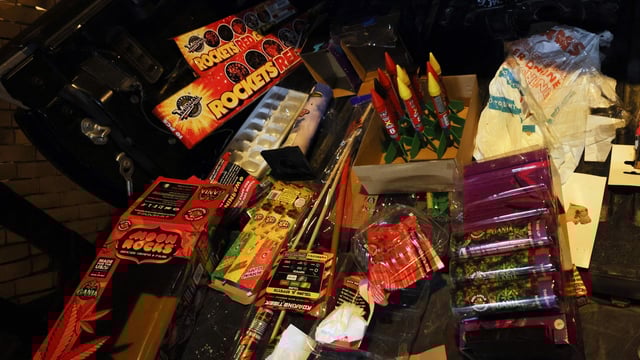 Fireworks on display in California/ Representational (Photo by Etienne LAURENT / AFP)