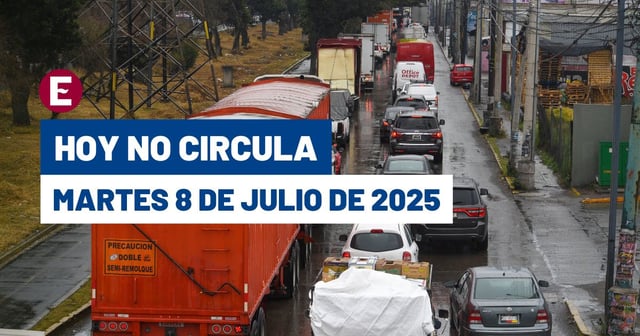 Hoy No Circula del martes 8 de julio. 