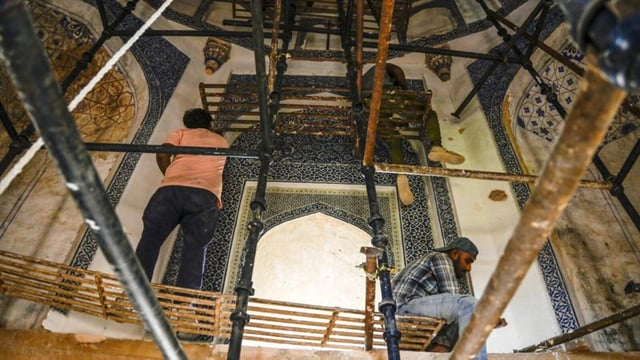 The tomb of Muhammad Quli Khan at the Mehrauli Archaeological Park is one of the 22 monuments to be restored. (HT Archive)