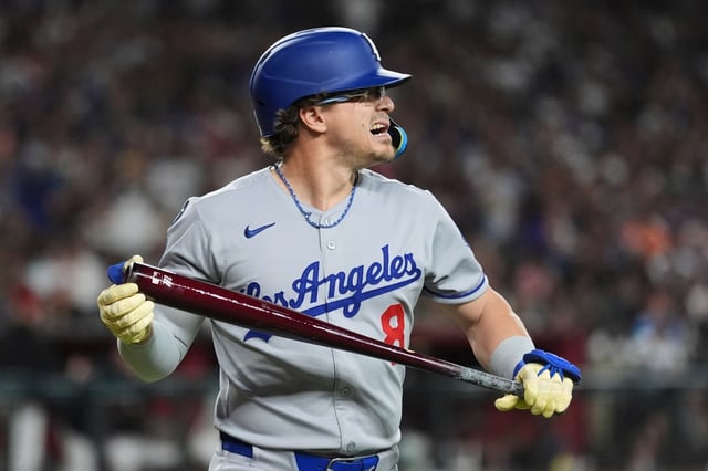 The Dodgers’ Kiké Hernández was placed on the injured list on Monday, six weeks after injuring his elbow on a play at the plate in Cleveland. (AP Photo/Ross D. Franklin)