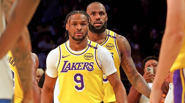 Bronny James and LeBron James