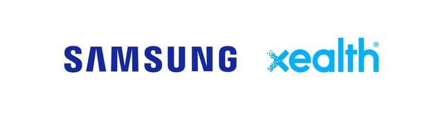 The corporate logos of Samsung Electronics Co. and Xealth (PHOTO NOT FOR SALE) (Yonhap)