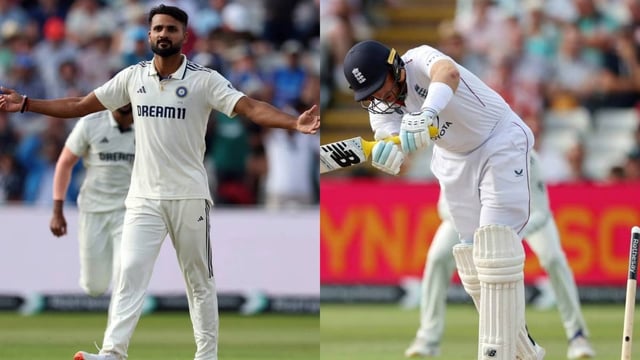 Akash Deep dismissed Joe root for six runs in second innings in Birmingham