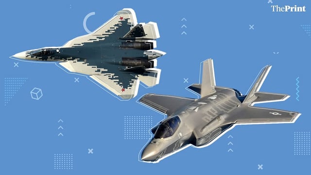 File photos of fifth-generation fighters Su-57 (L) and F-35 (R) | Commons