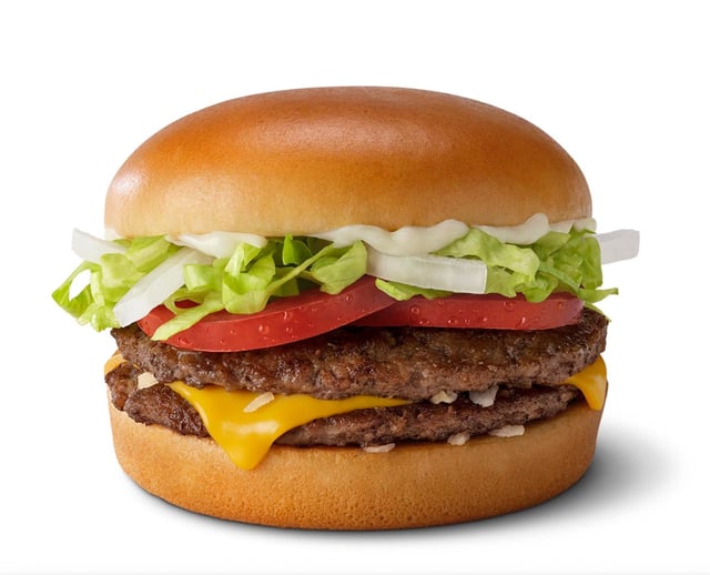 McDonald's is adding the Daily Double, a double cheeseburger with lettuce, tomato and onion to its menu.