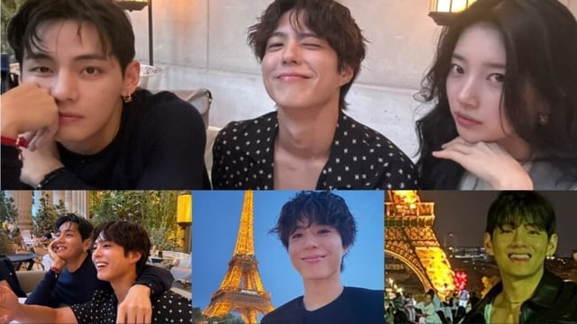 Kim Taehyung, Park Bo-gum and Suzy shared many photos from Paris.