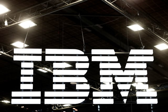 The IBM logo is seen during the Viva Technology conference dedicated to innovation and startups at Porte de Versailles exhibition center in Paris, France, June 12, 2025. REUTERS/Benoit Tessier/File Photo