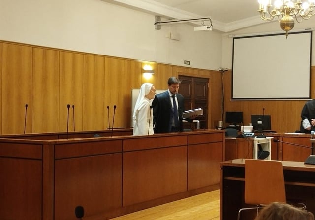 La acusada durante el juicio