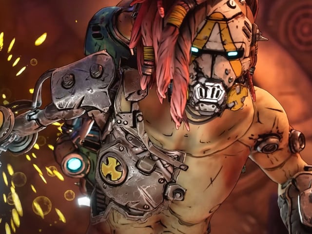 A psycho in Borderlands 4 stands ready for battle.