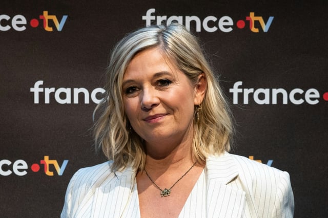 L'animatrice Flavie Flament au siège de France Télévisions, le 6 février 2025 à Paris