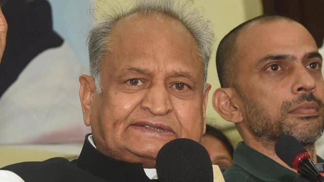 Congress leader Ashok Gehlot. (HT PHOTO)