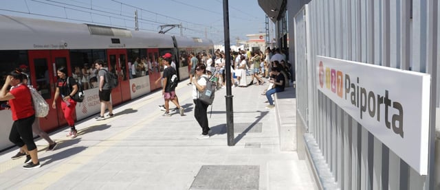 Estación de metro de Paiporta el día que se retoma el tránsito de trenes