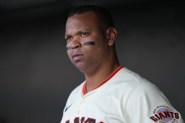 SAN FRANCISCO, CALIFORNIA - JULY 07: Rafael Devers #16 of the San Francisco Giants looks on from the dugout against the Philadelphia Phillies in the bottom of the first inning of a major league baseball game at Oracle Park on July 07, 2025 in San Francisco, California. (Photo by Thearon W. Henderson/Getty Images)