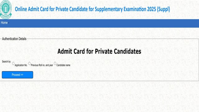 CBSE Board Supply Admit Card 2025 for private candidates out at cbse.gov.in, download link here