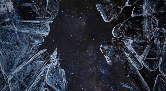 Conceptual image of space ice (Credit: Unsplash)