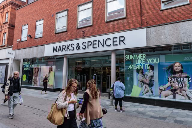 Members of the public walk past a branch of Marks & Spencer on 11th June 2025 in Maidenhead, United Kingdom. (Image: Mark Kerrison/In Pictures via Getty Images)
