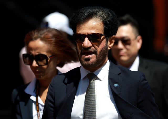 Mohammed ben Sulayem, FIA President looks on prior to the F1 Grand Prix of Emilia-Romagna at Autodromo Internazionale Enzo e Dino Ferrari on May 18, 2025 in Imola, Italy.
