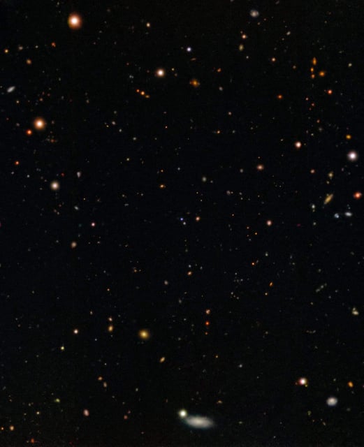 This image shows the cosmic field in which the fast X-ray transient EP 250108a, and the supernova that followed it, were detected by Einstein Probe (EP) in early 2025. Using a combination of telescopes, including the International Gemini Observatory, funded in part by the U.S. National Science Foundation and operated by NSF NOIRLab, and the SOAR telescope at Cerro Tololo Inter-American Observatory in Chile, a Program of NSF NOIRLab, a team of astronomers studied the evolving signal of EP 250108a/SN 2025kg to uncover details about its origin. Their analysis reveals that fast X-ray transients can result from the ‘failed’ explosive death of a massive star. Credit: International Gemini Observatory/NOIRLab/NSF/AURA Acknowledgment: PI: J. Rastinejad (Northwestern University) Image processing: J. Miller & M. Rodriguez (International Gemini Observatory/NSF NOIRLab), M. Zamani (NSF NOIRLab)
