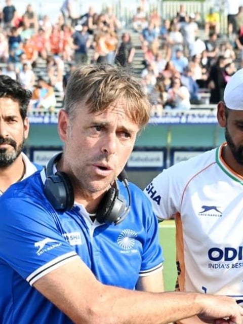 File picture of Craig Fulton with the Indian men’s hockey team. (Hockey India)