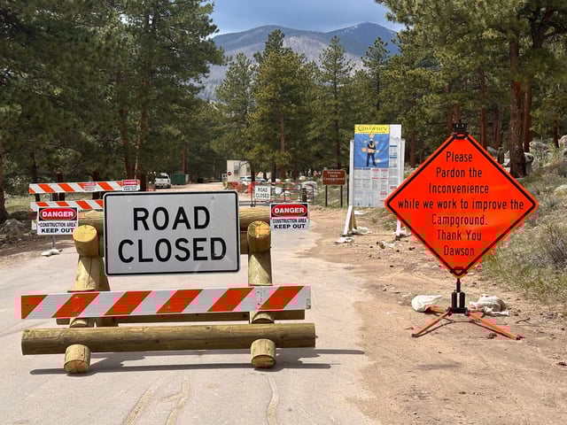 The Moraine Park Campground at Rocky Mountain National Park will remain closed and under construction for the second consecutive summer, park officials say, because of construction delays. (John Meyer/The Denver Post)