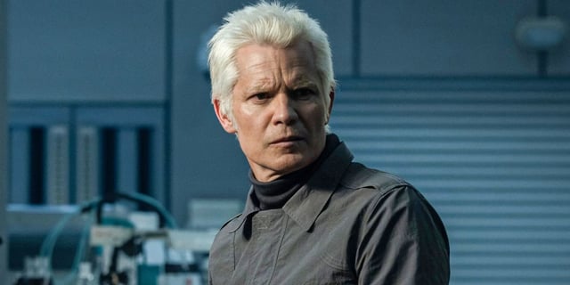 Timothy Olyphant in a space suit and white hair for Alien Earth