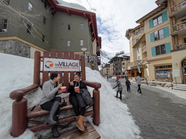 A view of the base village at Palisades Tahoe in Olympic Valley, which will be expanded significantly under an approved development plan.