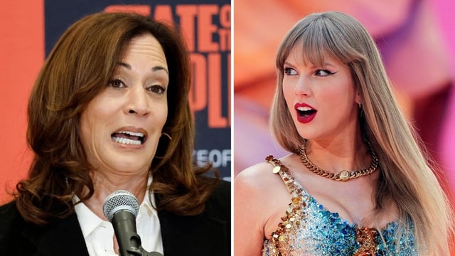 Taylor Swift posed 'special challenge' for Kamala Harris’ 2024 presidential campaign, new book claims (Photo by MARIO TAMA / GETTY IMAGES NORTH AMERICA / Getty Images via AFP, photo by Scott A Garfitt/Invision/AP, File)