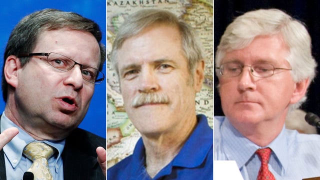 Left to right: Steven E. Koonin, John Christy, and Roy Spencer.