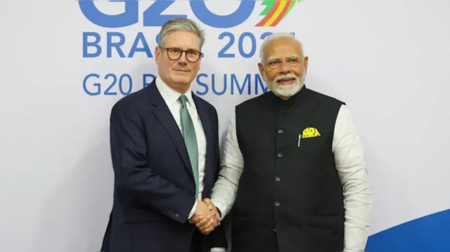 PM Modi meets UK's Starmer in Rio