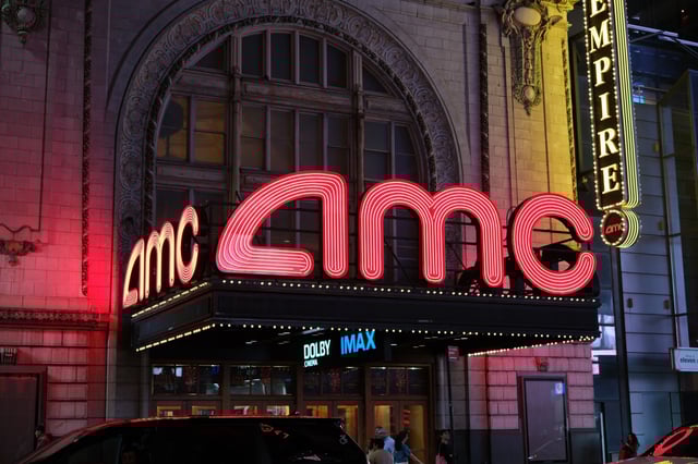 An AMC movie theater is pictured in New York City. (Shutterstock)