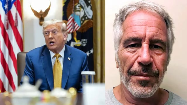 Trump explota contra pregunta sobre Epstein en reunión del gabinete. FOTO: Especial