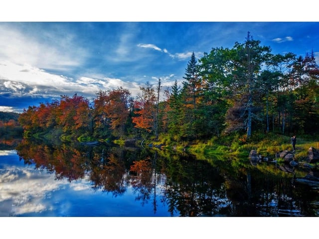 The Musquodoboit River was looking very picturesque, near Meaghers Grant, NS October 9, 2024.