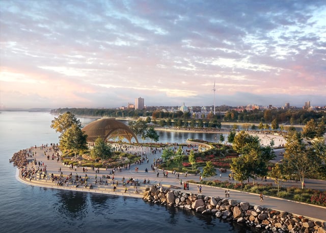 A view of the West Island released by Therme.