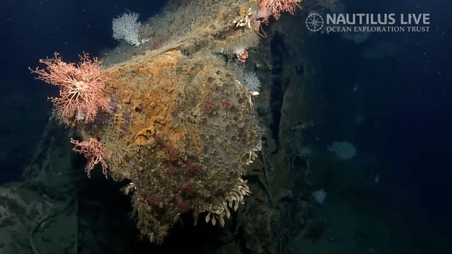 A huge portion of the USS New Orleans' bow blew off after being struck by a Japanese torpedo in 1942.
