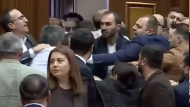 Watch: Violent clash in Armenian parliament as government targets opposition