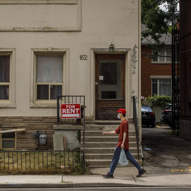 Ontario's ombudsman says a backlog of cases at the Landlord and Tenant Board has grown to 38,000 and it is taking an average of seven or eight months - sometimes up to two years - for a hearing to be scheduled. A for rent sign outside a home in Toronto on Tuesday July 12, 2022. THE CANADIAN PRESS/Cole Burston