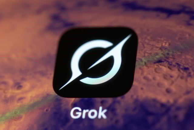 The Grok app on a smartphone arranged in Riga, Latvia, on Monday, June 9, 2025. Announced in March, XAI Holdings was created from the combination of X, formerly Twitter, and Musk’s AI venture, xAI. Photographer: Andrey Rudakov/Bloomberg