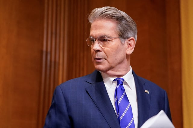 U.S. Treasury Secretary Scott Bessent testifies during a Senate Finance Committee hearing on U.S. President Donald Trump's budget request for the Department of Treasury, on Capitol Hill in Washington, D.C., U.S., June 12, 2025. REUTERS/Nathan Howard/ File Photo