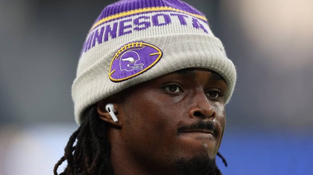 Dallas Turner of the Minnesota Vikings before a game against the Los Angeles Rams at SoFi Stadium on Oct. 24, 2024, in Inglewood, California. (Harry How/Getty Images/TNS)