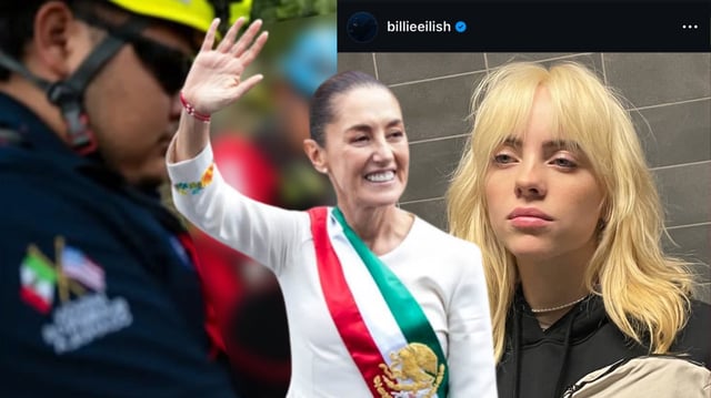 Claudia Sheinbaum, presidenta de México, fue reconocida por su ayuda en los Estados Unidos frente a desastres naturales; Billie Eilish fue una de ellas.
