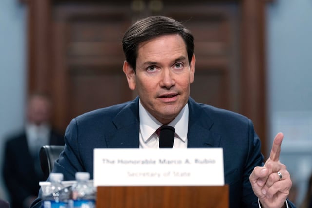 El secretario de Estado de Estados Unidos, Marco Rubio, testifica en la audiencia de presupuesto de la subcomisión para el Departamento de Estado y programas relacionados de la Comisión de Asignaciones Presupuestarias de la Cámara de Representantes en el Capitolio, Washington, el miércoles 21 de mayo de 2025. (AP Foto/Jose Luis Magana)