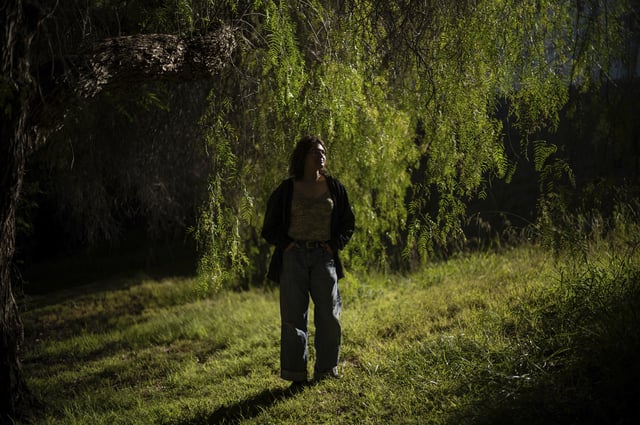 Sage Sol Pitchenik stands for a photo in Santa Clarita, Calif., Monday, July 7, 2025. (AP Photo/Jae C. Hong)