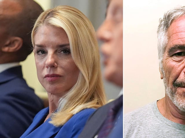 US-Generalstaatsanwältin Pam Bondi sah sich bei einer Kabinettssitzung im Weißen Haus plötzlich Fragen zur Causa Epstein ausgesetzt. Präsident Trump sprang ihr zur Seite. 