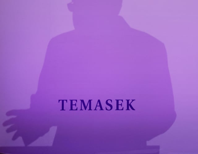 A Temasek signage is pictured in Singapore in July 2023. REUTERS/Edgar Su/File Photo